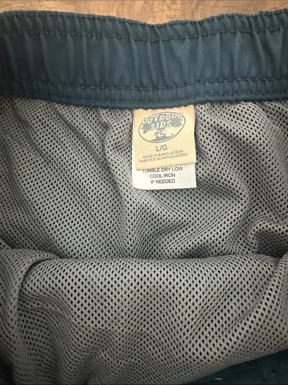 Bass Pro Shops Boys' Blue and Black Camo Swim Trunks